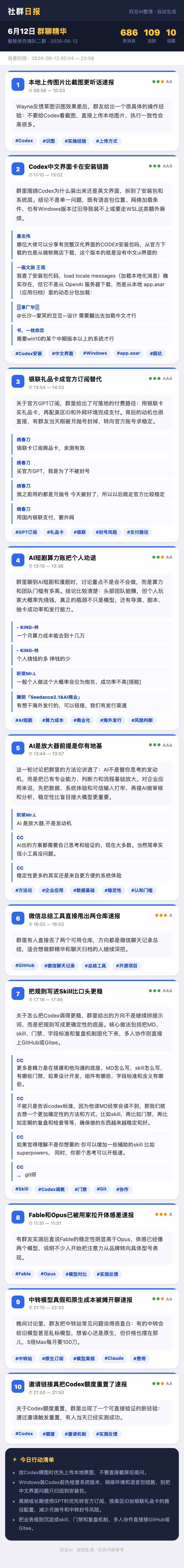 智能体先锋队二群 6月12日 · 周五 群精华