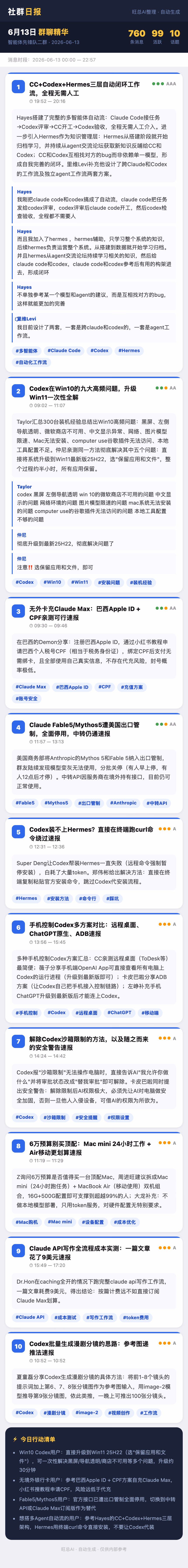 智能体先锋队二群 6月13日 · 周六 群精华