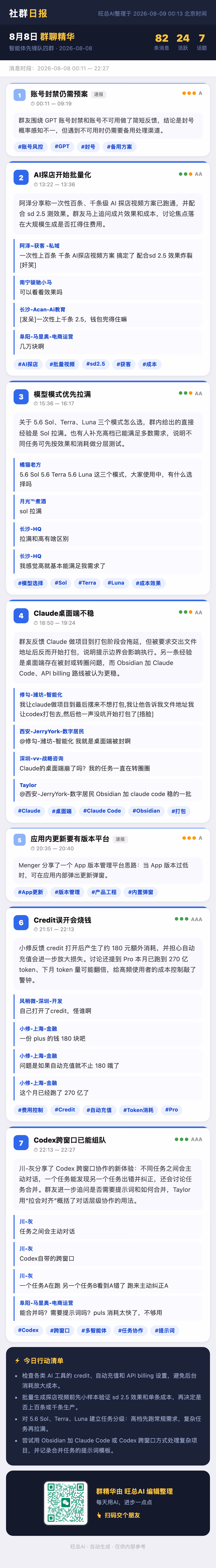 智能体先锋队四群 8月8日 · 周六 群精华