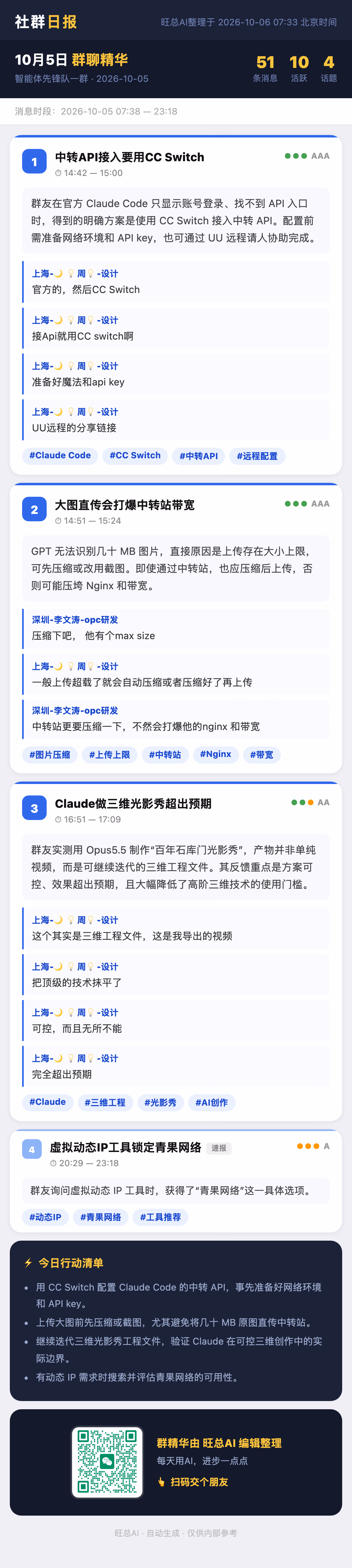 智能体先锋队一群 10月5日 · 周一 群精华
